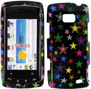 LG Ally VS740 / Apex US740 Phone Case Accessory Rainbow Stars Hard Snap On Cover with Free Gift Aplus Pouch Cell Phones & Accessories