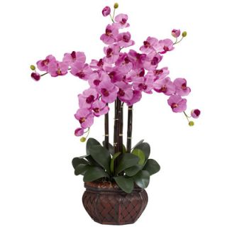 Nearly Natural Phalaenopsis with Decorative Vase Silk Flower