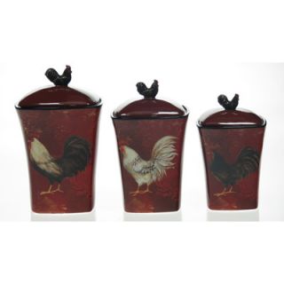 Certified International Avignon Rooster Canister (Set of 3)