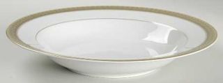 Mikasa Gold Crown Rim Soup Bowl, Fine China Dinnerware   Embossed Gold Band On W