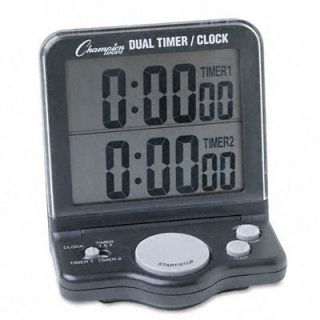 Champion Sports Dual Timer and Clock with Jumbo Display, Lcd