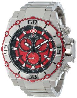 Swiss Precimax Men's SP13175 Tactical Pro Red Dial Silver Stainless Steel Band Watch Swiss Precimax Watches