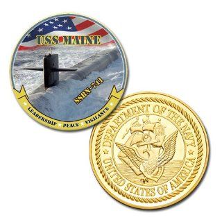 US Navy USS MAINE SSBN 741 GP printed Challenge coin 