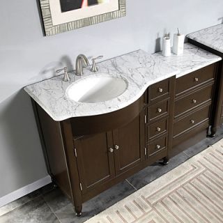 Silkroad Exclusive Kelston 58” Single Sink Cabinet Bathroom Vanity