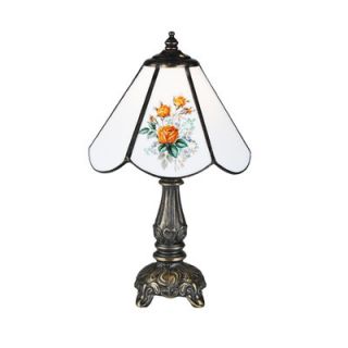 Meyda Tiffany Floral Country Rose Bouquet Mini Table Lamp