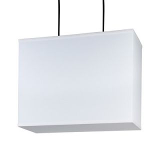 Lights Up Rex Largel Square Pendant Lamp with Canopy in Brushed