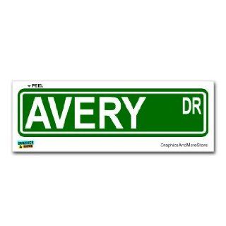 Avery Street Road Sign   8.25" X 2.0" Size   Name Window Bumper Sticker Automotive