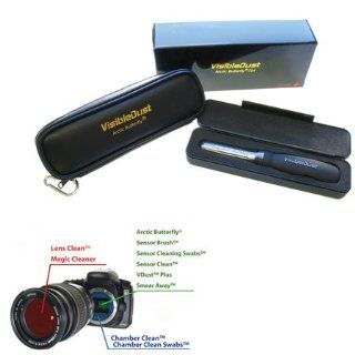 Visible Dust Arctic Butterfly 724 Kit, Rotary Motion Fiber Cleaning Brush   with Leather Carry Case  Camera & Photo