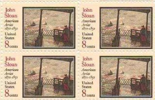 John Sloan/American Artist Set of 4 x 8 Cent US Postage Stamps NEW Scot 1433 
