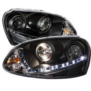 Spyder PRO YD VG06 HID DRL BK Volkswagen HID Type DRL LED Black Projector Headlights Assembly (Sold in Pairs) Automotive