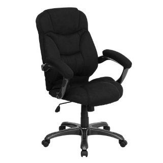 Flash Furniture GO 725 BK GG High Back Black Microfiber Upholstered Contemporary Office Chair   Executive Chairs