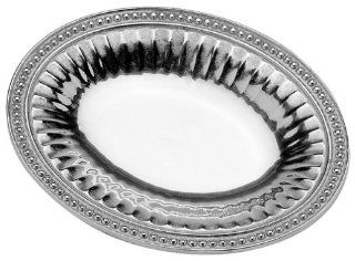 Wilton Armetale Flutes and Pearls Bread Serving Tray, Oval, 7 3/4 Inch by 9 3/4 Inch Wilton Armetale Flutes And Pearls Bowls Kitchen & Dining