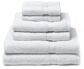 Pike Street 100% Egyptian Cotton 725 Gram 6 Piece Towel Set, White  