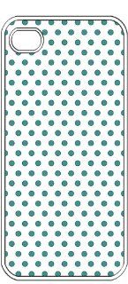 White and Teal Blue Polka Dot Design on iPhone 5 TPU Case Cover Cell Phones & Accessories