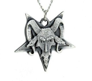 Sabbattic Sigil of Baphomet Necklace Goat Head Inverted Pentagram Pendant Jewelry