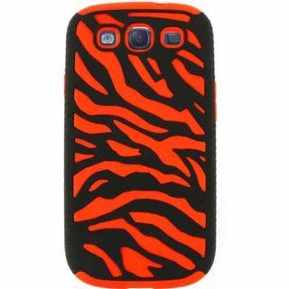 Cell Armor SAMI747 NOV E01 AG Shell Skin Case for Samsung I747 Galaxy S III   Retail Packaging   Red Zebra on Black Cell Phones & Accessories