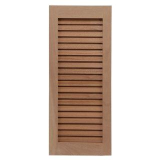 StyleCraft 28" x 17" Classic Louvered Mahogany Exterior Shutters (Pair)   Window Treatment Louver Shutters