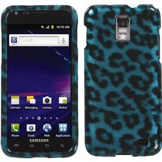 Blue Leopard Black Hard Skin Case Cover for Samsung Galaxy S II 2 Two Skyrocket SGH i727 w/ Free Pouch Cell Phones & Accessories