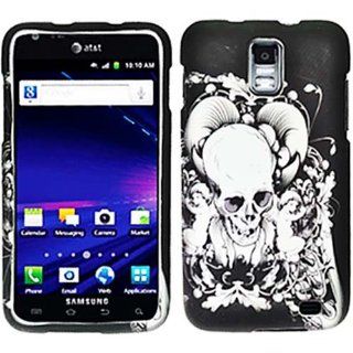 Black Skull Angel Hard Skin Case Cover for Samsung Galaxy S II 2 Two Skyrocket SGH i727 w/ Free Pouch Cell Phones & Accessories