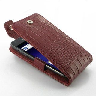 PDair T41 Red / Crocodile Pattern Leather Case for Samsung Galaxy S II LTE SGH i727R Electronics