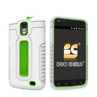 AT&T Galaxy S II Samsung Skyrocket SGH i727 Duo Shield Hybrid Protector Case   White/Green Cell Phones & Accessories