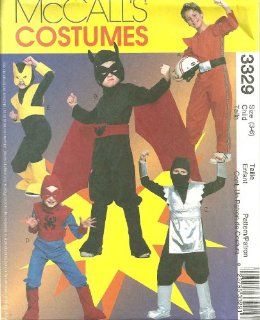 McCall's 3329 Costume Sewing Pattern Spiderman Batman Wolverine Race Car Driver Size 3   6