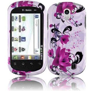 Purple Lily Hard Case Cover for LG Doubleplay C729 LG Flip 2 II Cell Phones & Accessories