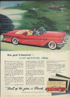 It's got glamor   and getaway plus Buick Special Convertible ad 1955 Entertainment Collectibles