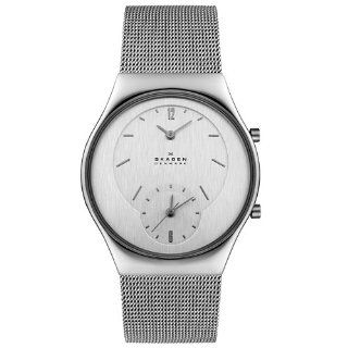 Skagen Midsize 733XLSS Steel Collection Dual Time Mesh Stainless Steel Watch at  Men's Watch store.
