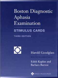 Boston Diagnostic Aphasia Examination Stimulus Cards  Full Set (9780683305609) Harold Goodglass, Goodglass, Kaplan Books