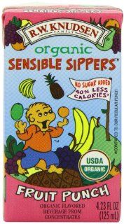 R.W. Knudsen Family Sensible Sippers Fruit Punch Juice Box, 8 Count 4.23 Ounce (Pack of 5)  Organic Juice Boxes  Grocery & Gourmet Food