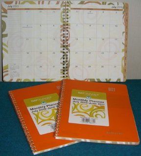 755 800A A0 Day Runner Orange Swirl Academic Monthly Planner Jul.2010 Jun.2011. Size 6 7/8" x 8 3/4"  Monthly Appointment Books And Planners 