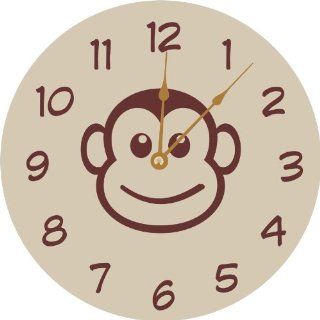 Rikki Knight Brown Monkey 10" Wall Clock   **Proudly Made in the USA**  