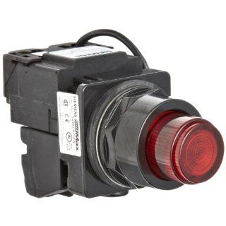 Siemens 52BT6D2A Heavy Duty Push To Test Pushbutton, Water and Oil Tight, Illuminated, Full Voltage, 757 Type Lamp or 6V LED, Red, 1NO   1NC Contact Blocks, 24VAC/VDC Voltage Electronic Component Pushbutton Switches