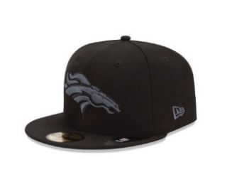 NFL Denver Broncos Black & Gray Basic 5950 Fitted Cap  Sports Fan Baseball Caps  Clothing