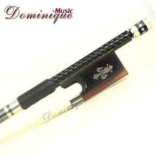 Master Silver Braided Carbon Fiber 4/4 Violin Bow OX Horn w/ Fleur de lys Frog M803 Musical Instruments