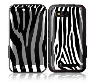 Motorola Defy Decal Phone Skin Decorative Sticker w/ Matching Wallpaper   Zebra Print Cell Phones & Accessories