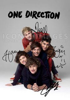 One Direction 1D (11.7 X 8.3) Pop Music Print Signed (Pre print Autograph) Niall Horan Harry Styles Zayn Louis Liam   One Direction Signed Poster