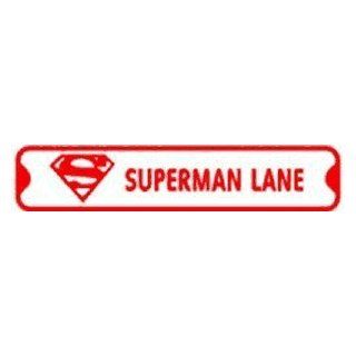 SUPERMAN LANE hero cartoon street sign   Yard Signs