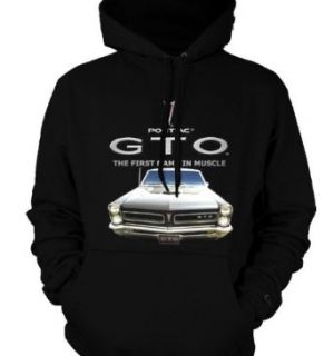 Pontiac GTO Mens Sweatshirt, Officially Licensed First Name In Muscle Design Mens Pullover Hooded Sweater Clothing
