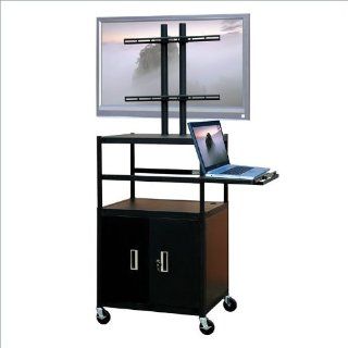 VTI Adjustable Cabinet Cart for up to 47" Flat Panel TV w/ Pull Out Shelf   Home Entertainment Centers