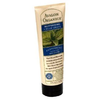 Avalon Organics Moisturizing Cream Shave, Peppermint, 8 Ounces (Pack of 3) Health & Personal Care