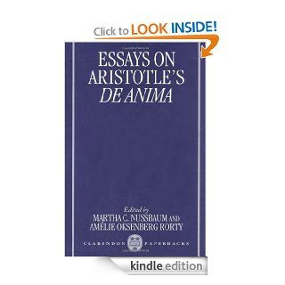 Essays on Aristotle's De Anima (Clarendon Aristotle Series) eBook Martha C. Nussbaum, Amlie Oksenberg Rorty Kindle Store