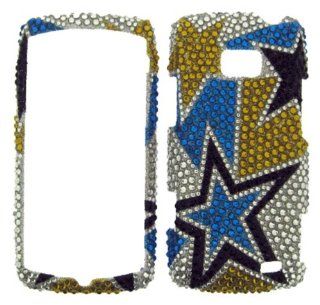 LG ALLY APEX VS740 STAR BURST DIAMOND BLING CASE SNAP ON PROTECTOR Cell Phones & Accessories