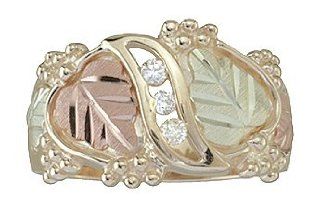 Black Hills Gold 10K Ladies' Diamond Band Ring Jewelry