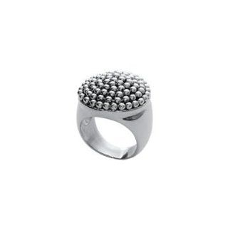 So Chic Jewels   Ladies Stainless Steel Ball Cluster Ring Bands Jewelry