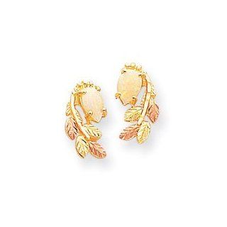 10k Gold Tri color Black Hills Gold Opal Earrings Stud Earrings Jewelry