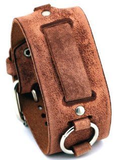 Nemesis #FRB B Wide Light Brown Leather Cuff Watch Band at  Women's Watch store.