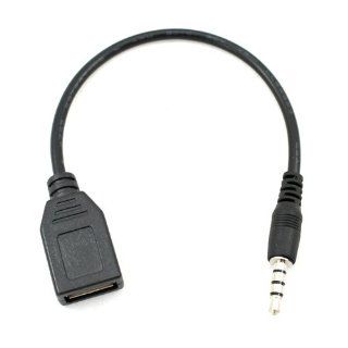 USB Female to AUX 3.5mm Male Jack Plug Audio Converter Adapter Data Charge Cable  Vehicle Audio Auxiliary Adapters 