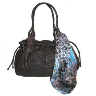 David Jones Python Patch Handbag (Dark Brown) Clothing
